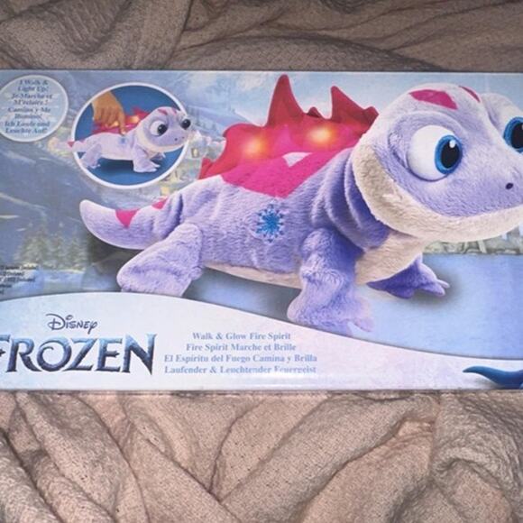Disney Frozen 2 Walk & Glow Bruni The Salamander Light and Sound Stuffed Animal - Picture 1 of 6